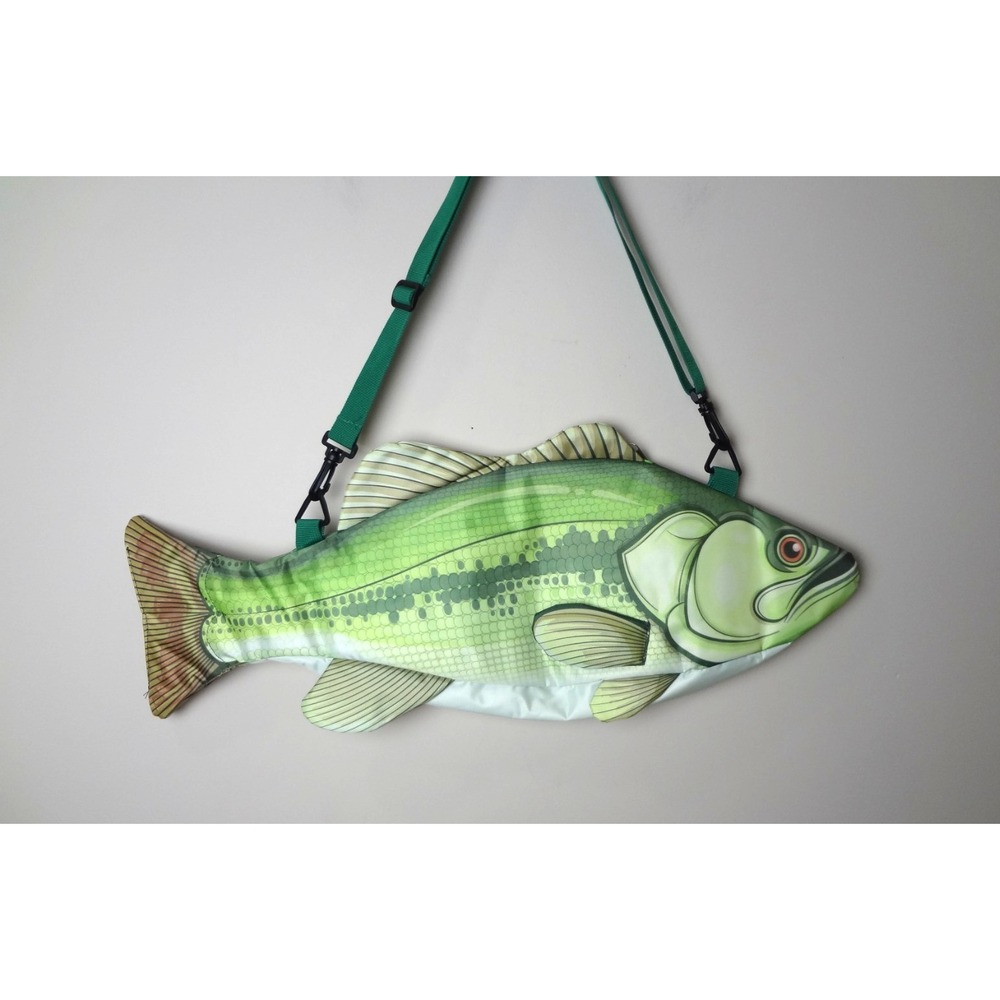 Fish Shaped Crossbody Bag Insulated Cooler Water Resistant Outdoors Fun Gift